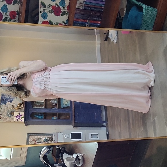 Jim Hjelm Occasions Two Tone Strapless Bridesmaids DressTag size: 12 - Picture 3 of 9